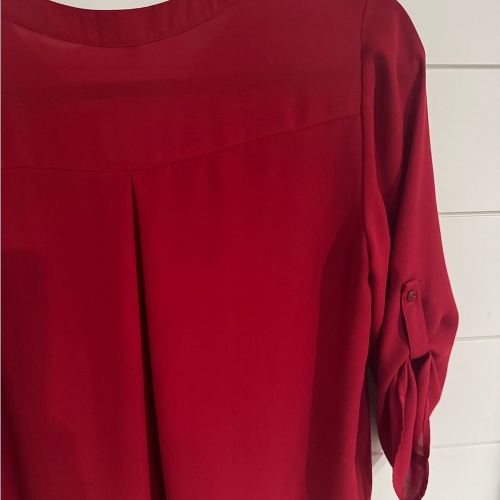 Chaus Women's Deep Red Blouse - Picture 5 of 5